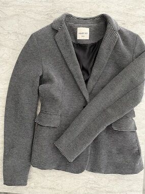 Smart Set Black and White Striped Blazer